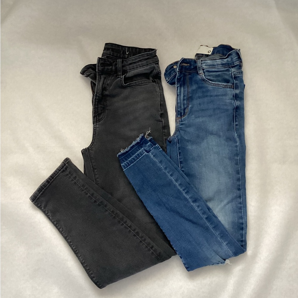 Jeans Bundle, (2), AE Black Size 00, Garage Blue Size 0